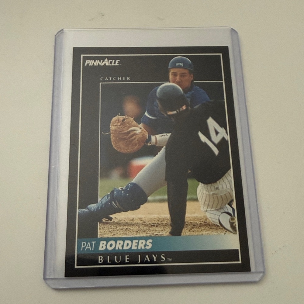 1992 Pinnacle Blue Jays Pat Borders Trading Card #421